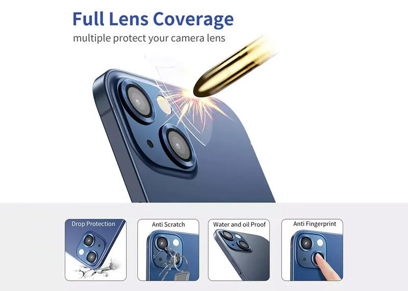 3D Full Silk HD Clear Camera Lens Protector For IPhone 13 14 Pro MAX